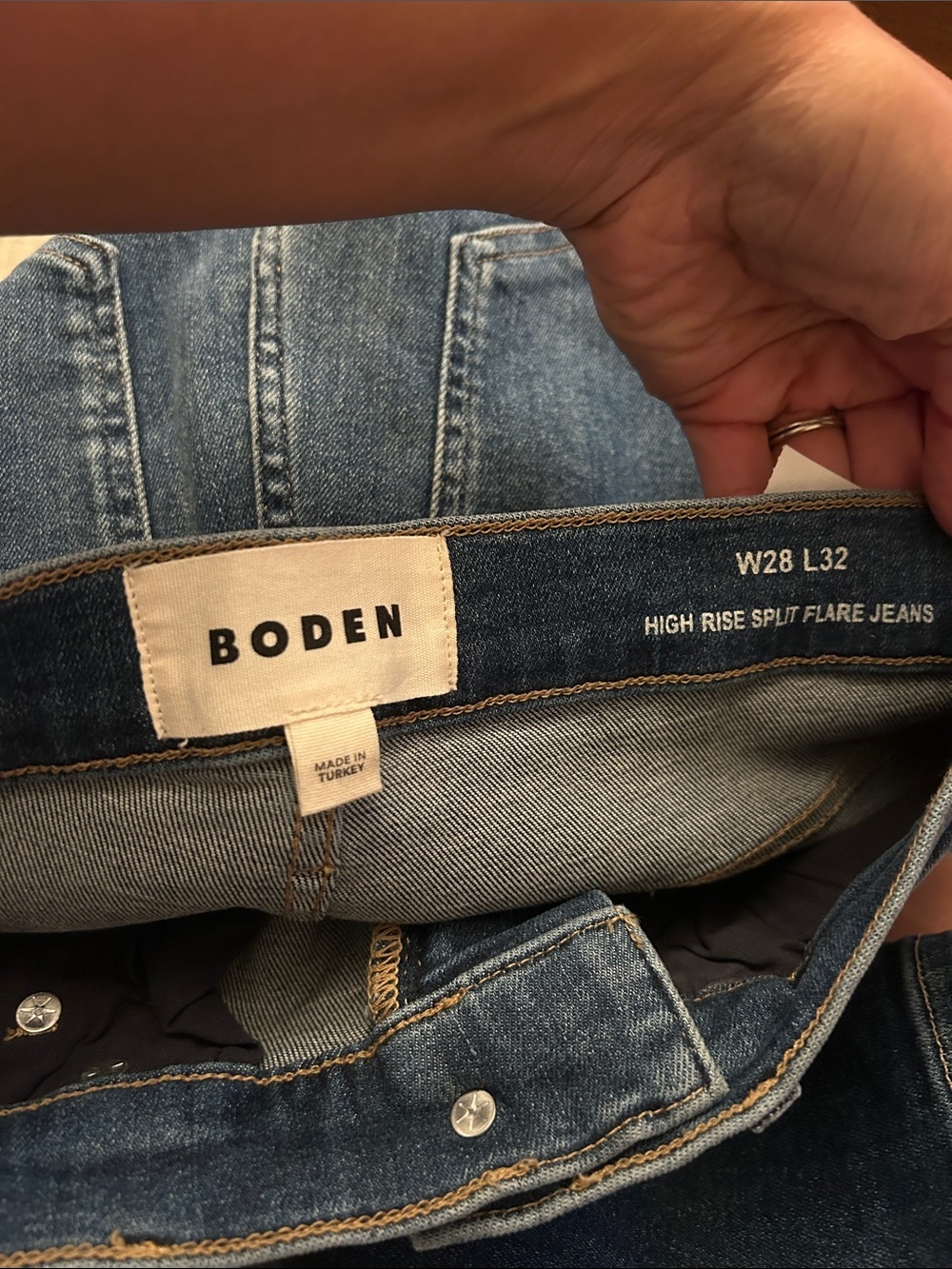 Boden Women's High-Rise Split Flare Jeans 28x32 - Picture 7 of 9